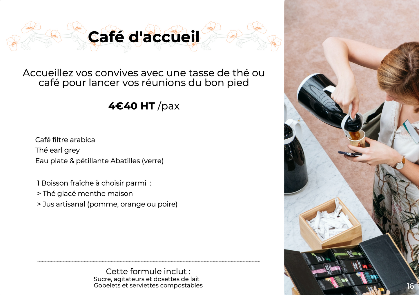 Formule Café d'accueil