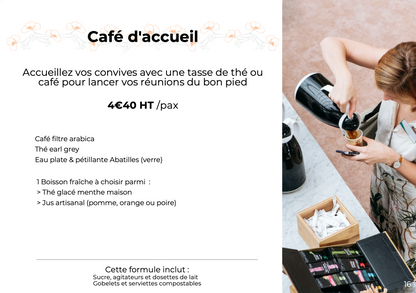 Formule Café d'accueil